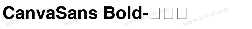 CanvaSans Bold字体转换